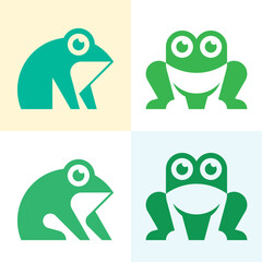Set of Frog logo. Icon design. Template elements