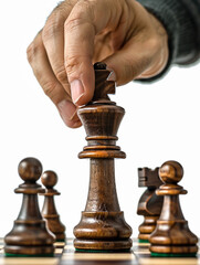 photograph of chess player at the chess board