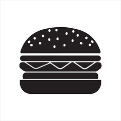 Burger vector illustration, outline, silhouette,Burger silhouette,burger platter silhouettes, burger platters PNG,