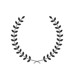 Laurel wreath graphic icon. Laurel branches sign isolated on white background. Vector illustration