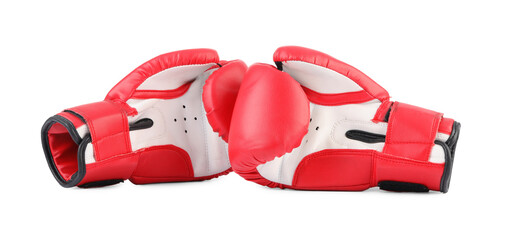 Boxing gloves isolated on white. Sport equipment