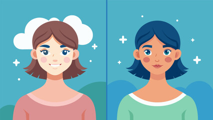 Showcase of before and after photos highlighting the positive impact of a consistent skincare routine..