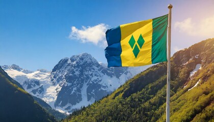 The Flag of Saint Vincent and the Grenadines