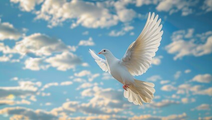 Obraz premium White dove in flight