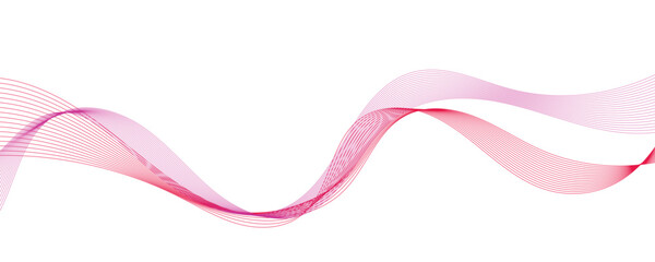 Vector abstract red background with dynamic red waves, lines and particles.	
