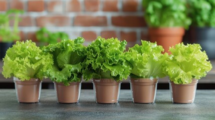 Miner's lettuce in transparant package, kitchen background setting