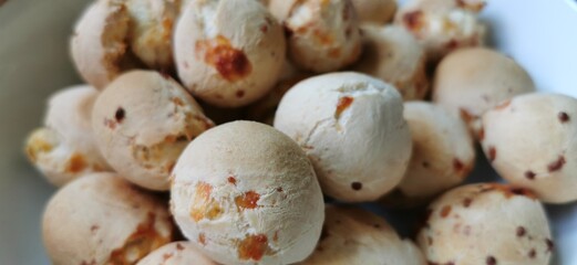 Pao de queijo / Cheese bread closeup, Brazil