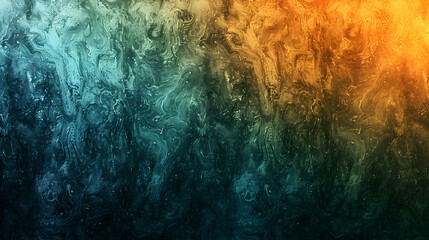 Abstract background noise texture effect with a teal, orange, yellow, and black colour gradient.
