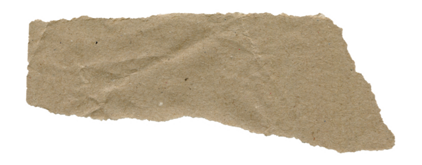 Brown Textured Torn Paper Edge. Ripped Craft Paper for Scrapbooking and Collages