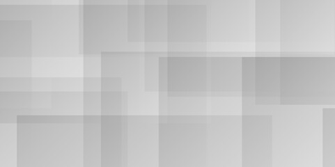Abstract white and gray background design with layers of textured white transparent material in triangle and squares shapes. White color technology concept geometric line vector background.