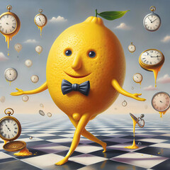 Cartoon Character Happy Sour Lemon, Lemon cartoon character 