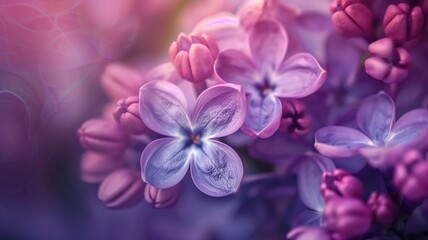 Close-up of lilac flowers showcasing delicate petals.