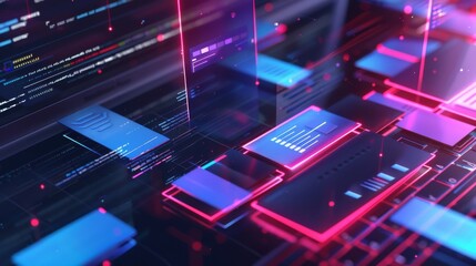 デジタルな回路のイメージ