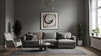 Modern luxury interiors designs. Empty painted wall.dark accent furniture and blank background.Bedroom interior trend 2024 year Modern luxury apricot room interior home designs