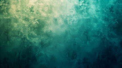 Background noise texture with a dark green, blue, and glowing grainy gradient for a webpage header...