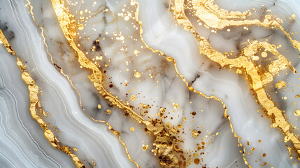Luxury marble texture background white gold Natural stone material. Generative AI.