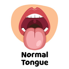 Normal Tongue Vector Illustration
