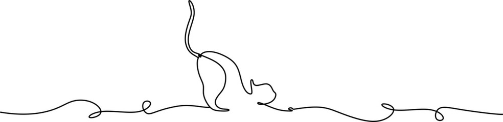 line art cat for a animals day