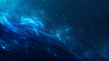 Banner header design with a blue gradient background and a gritty, luminous blue light on a dark...