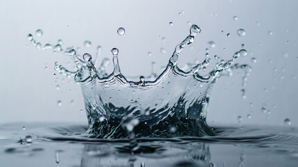 Splash of fresh water on white background