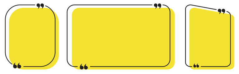 Quote box frame, big set. Texting quote blank template boxes. Blank template, quotation bubble, bubble blog quotes symbols.