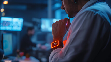 biometric sensor patch for remote patient monitoring, sending real-time health data to medical professionals