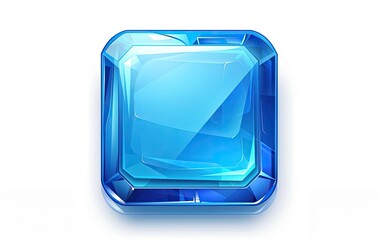 blue plastic box isolated on white