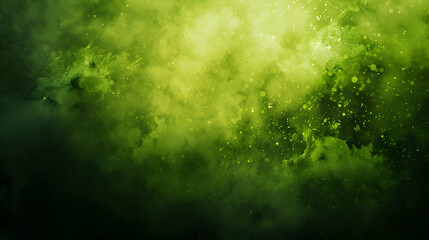 Bright green, grainy background with a blurred light gradient and a dark, black banner backdrop