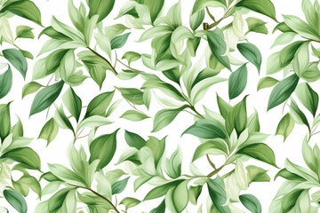 Floral seamless pattern Branch with leaves or name