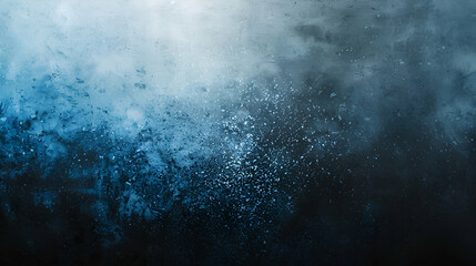 Gradient background with dark grey, blue, and black colours; grainy texture effect; abstract banner...