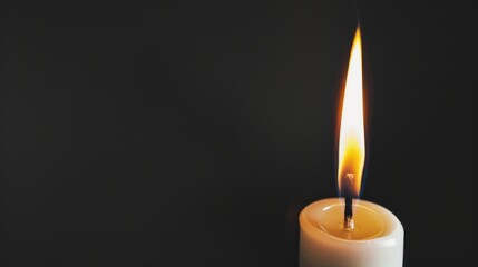 candles burn and melt in the darkness