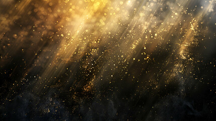 Grey, brown, golden yellow, glowing light, dark noise, and grainy gradient background for a banner...