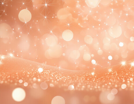 abstract peach sparkle bokeh texture background bright glitter backdrop wallpaper