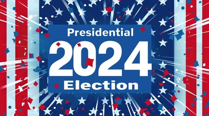 Fototapeta premium Banner for US Presidential Election 2024