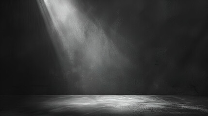 Spot illuminated on a dark grey noise texture banner header poster backdrop copy space with a black...