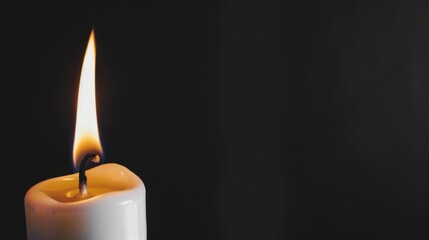 candles burn and melt in the darkness