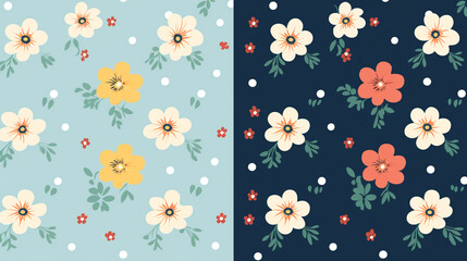  flower and point pattern design vector