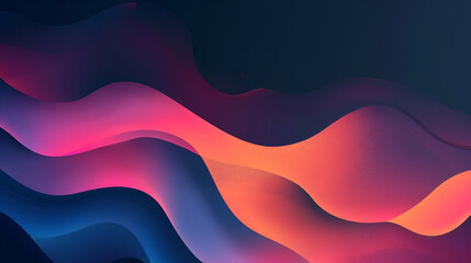 Wide banner web landing page backdrop design copy space with a glowing gradient background in...