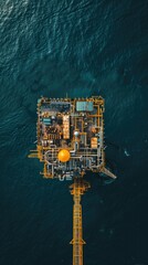 North Sea Oil Platform, Aerial Perspective