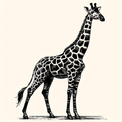 Illustration Giraffe - obrazy, fototapety, plakaty