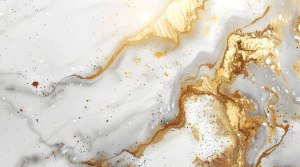 White and gold marble texture background design for your creative design marble background. Generative AI.