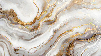 White gold curly marble. Generative AI.