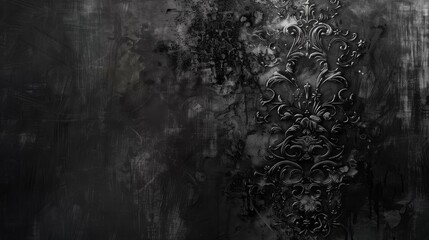Abstract Gothic Art with Coal Background Gothic Template 