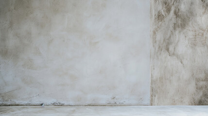 Old concrete wall with cracks and dirt, background gray textured surface