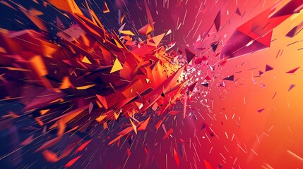 An Abstract Depiction of a Chaotic Explosion - obrazy, fototapety, plakaty