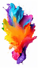 Trendy colorful multicolor splash. Abstract 3d style, inspired by acrylic fluid art and waves energy. Luxury abstraction screen and wallpaper. Composition for yours header, presentation, cover