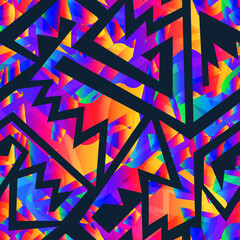 Bright geometric seamless pattern
