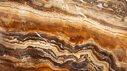 Brown travertine natural premium Italian marble travertino terrazzo marbel background. Generative AI.