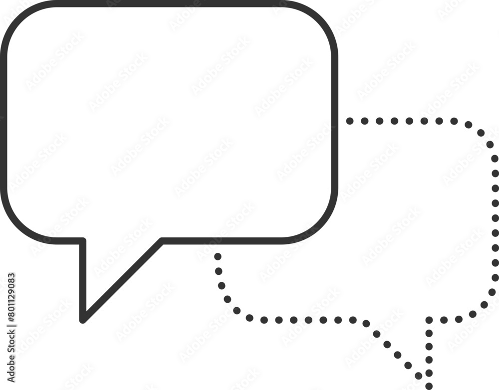 Poster talk bubble speech icon. blank empty bubbles vector design elements. chat on line symbol template. d