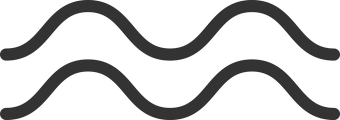 Waves vector design. Water wave icon. Wavy lines isolated.